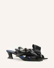 Mule À Talon Cadeau En Cuir Black | Lanvin Women