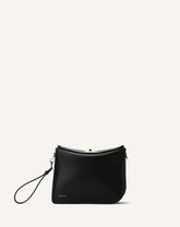 Black Compagnon Asymmetrical Leather Clutch Bag | Lanvin Women