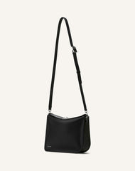 Black Compagnon Asymmetrical Leather Clutch Bag | Lanvin Women