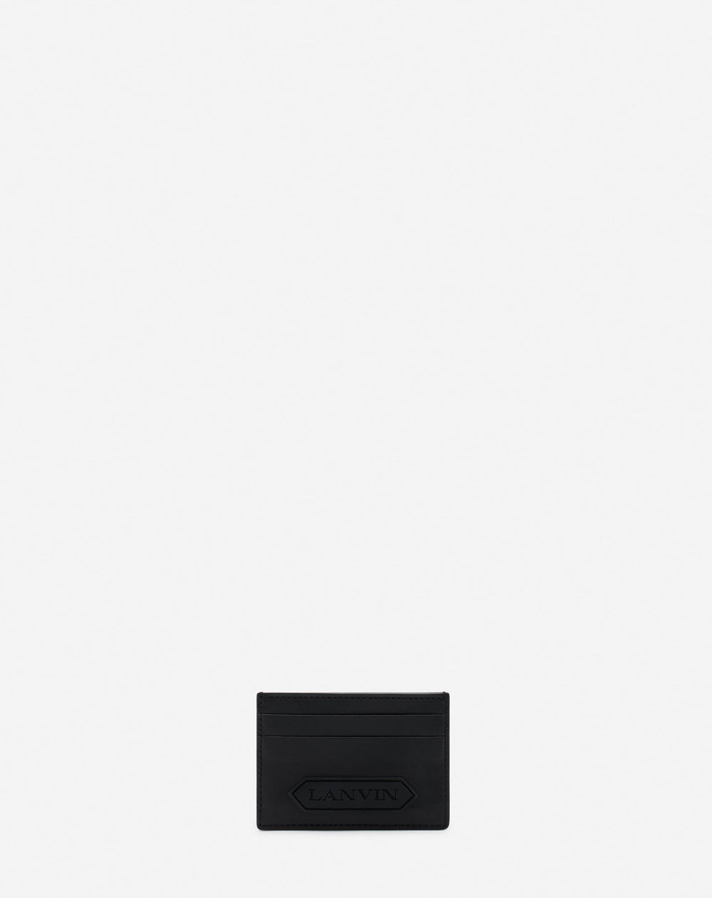 Black Lanvin Signature Leather Cardholder | Lanvin Men
