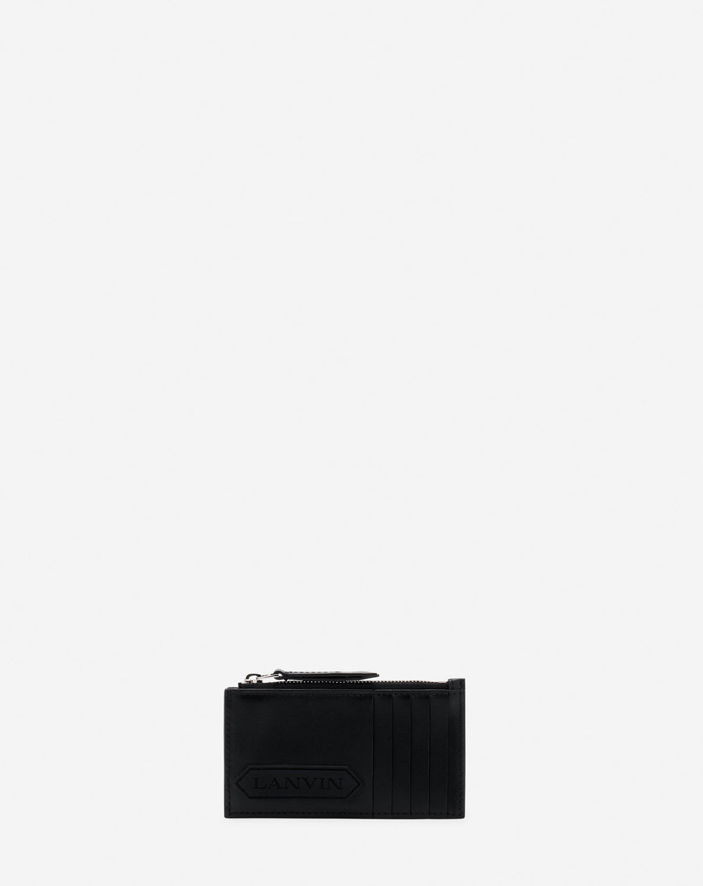 Black Lanvin Signature Leather Cardholder | Lanvin Men