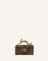 Sac Boîte Nano Avec Poignée Chat Imprimé Léopard Beige | Lanvin Women
