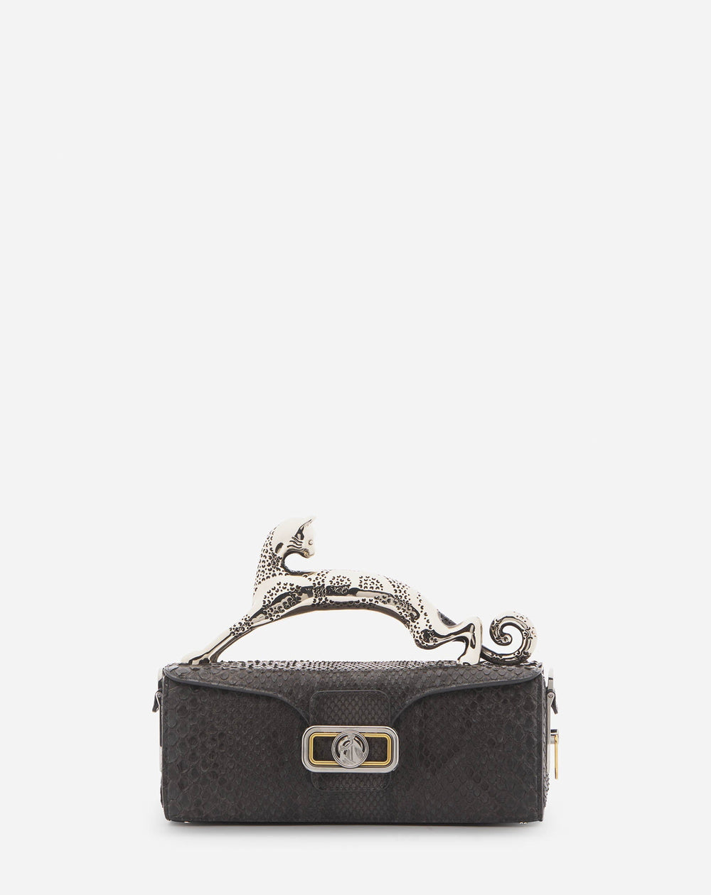 Black Medium Pencil Cat Bag In Python | Lanvin Women