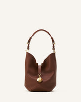 Brown Catch By Lanvin Medium Leather Bucket Bag | Lanvin Women