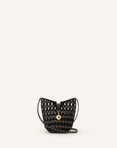 Black Catch Nano By Lanvin Bucket Bag In Suede | Lanvin Women