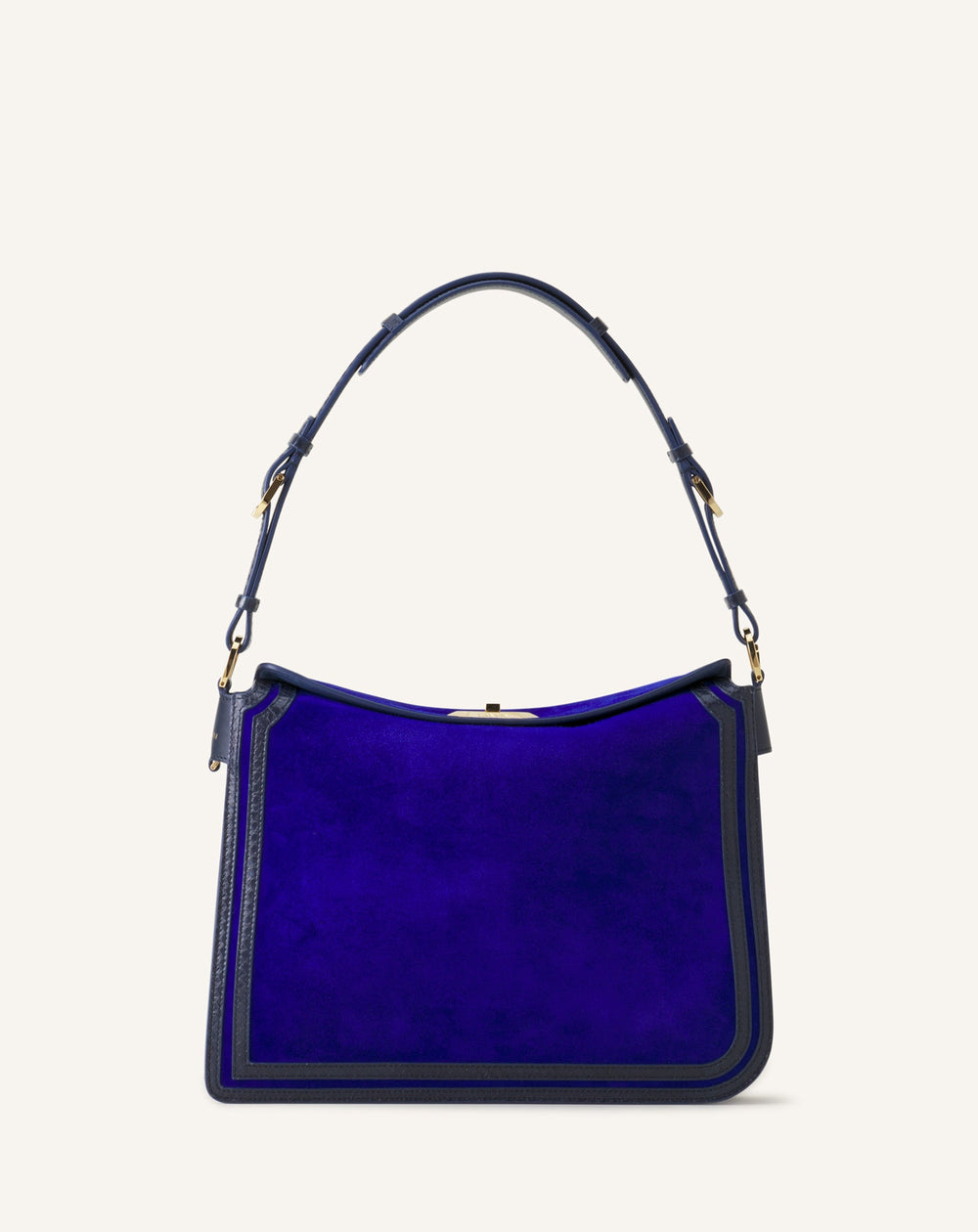 Compagnon Sac Epaule Asymetrique En Daim Mm Blue | Lanvin Women