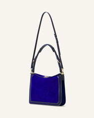 Compagnon Sac Epaule Asymetrique En Daim Mm Blue | Lanvin Women