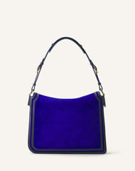 Compagnon Sac Epaule Asymetrique En Daim Mm Blue | Lanvin Women