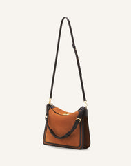 Brown Compagnon Asymmetrical Bag In Suede | Lanvin Women