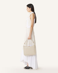 White Compagnon Asymmetrical Bag In Leather | Lanvin Women