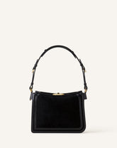 Compagnon Sac Epaule Asymetrique Finition Python Pm Black | Lanvin Women
