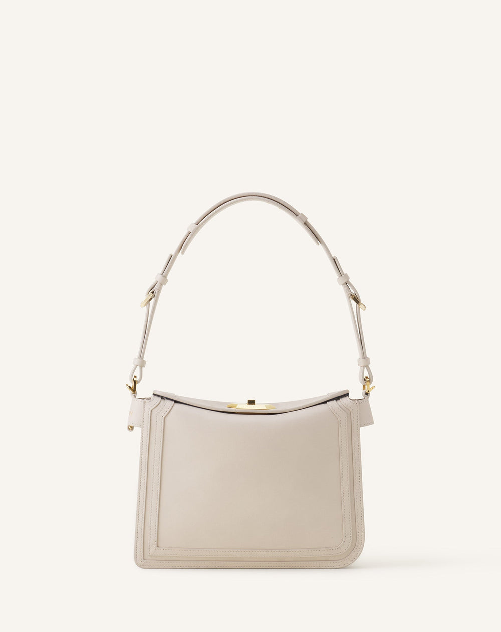 Sac Compagnon Asymetrique En Cuir White | Lanvin Women