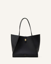 Black Concerto Arpège Leather Tote Bag | Lanvin Women