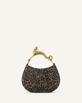 Sac Bobo Pm Poignée Imprimée Léopard Chat Beige | Lanvin Women
