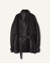 Blouson Col Montant En Cuir Black | Lanvin Women