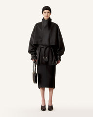 Blouson Col Montant En Cuir Black | Lanvin Women