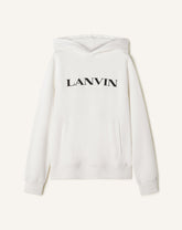 White Lanvin Embroidered Cotton Hoodie | Lanvin Men