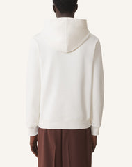 White Lanvin Embroidered Cotton Hoodie | Lanvin Men