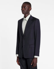 SINGLE-BREASTED FLAP POCKETS JACKET NAVY BLUE | Lanvin Men