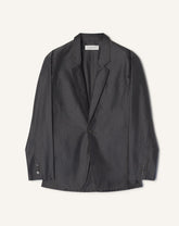 Veste Ample En Chambray Black | Lanvin Men