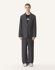 Veste Ample En Chambray Black | Lanvin Men