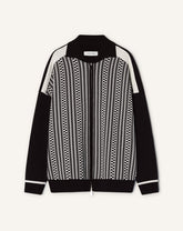Blouson Zippé En Jacquard De Soie Et Coton Grey | Lanvin Men