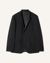 Veste Col Officier En Laine Black | Lanvin Men
