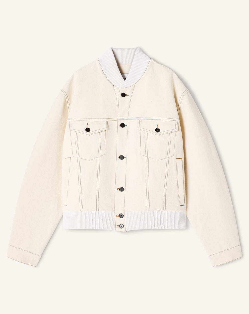Veste Teddy En Denim White | Lanvin Men