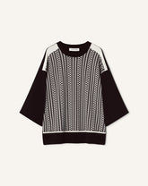 T-shirt Ample En Jacquard De Soie Et Coton Grey | Lanvin Men