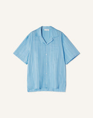 Chemise Texturée En Coton Et Soie Blue | Lanvin Men