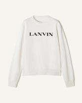 White Lanvin Embroidered Cotton Sweatshirt | Lanvin Men