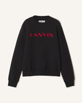 Black Lanvin Embroidered Cotton Sweatshirt | Lanvin Men