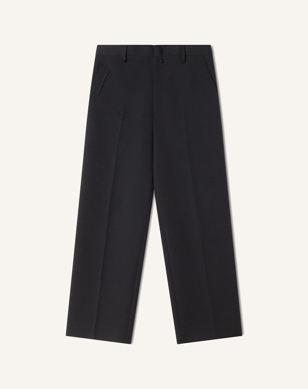 Pantalon Droit En Laine Black | Lanvin Men