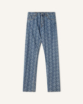 Pantlon En Denim Jacquard Lunar Year Blue | Lanvin Men