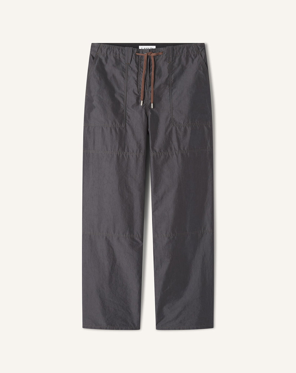 Pantalon Large En Chambray Black | Lanvin Men