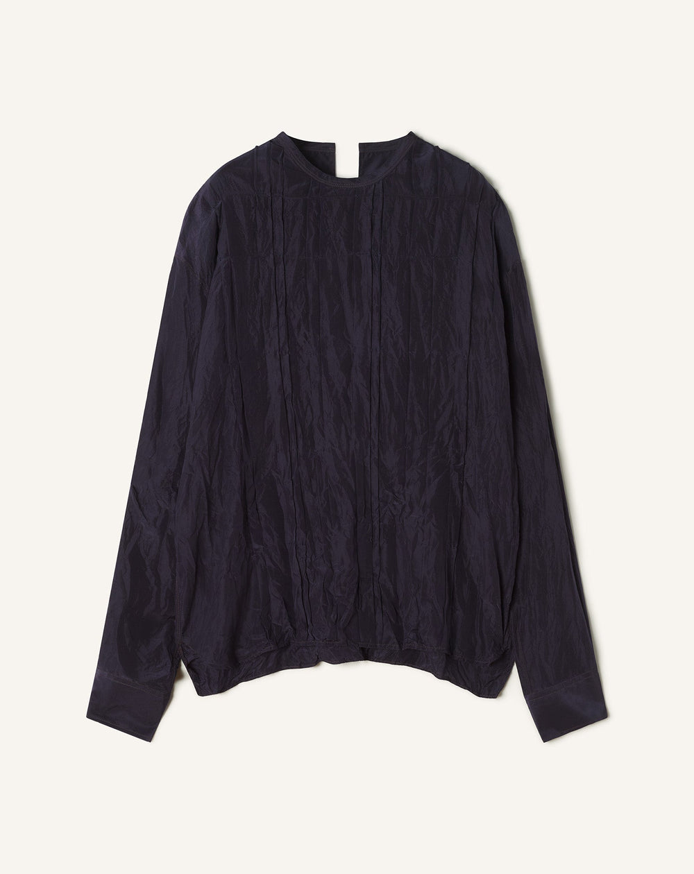 Blue Pleated Silk Top | Lanvin Men