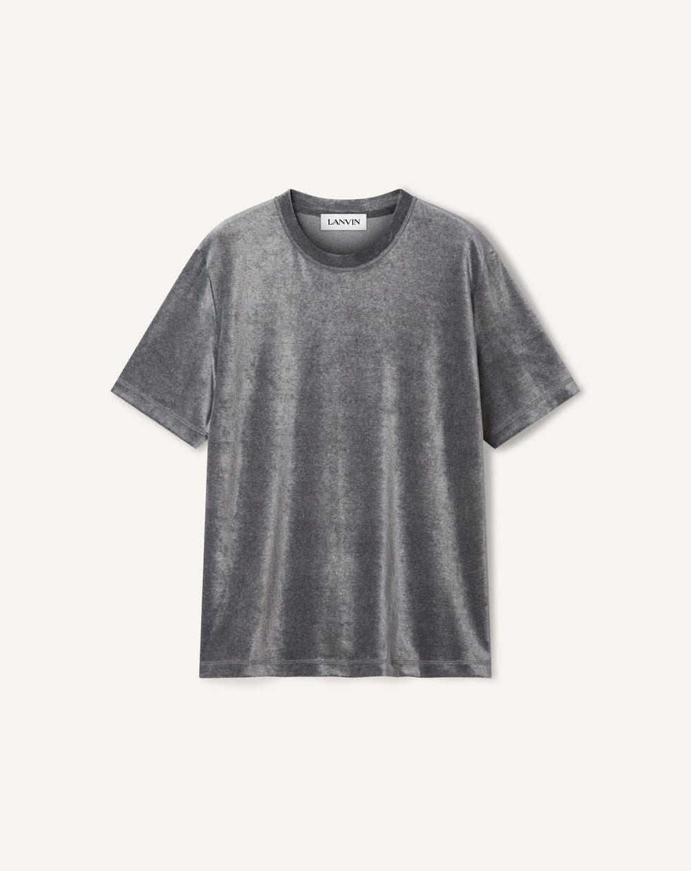 T-shirt En Velours Grey | Lanvin Men
