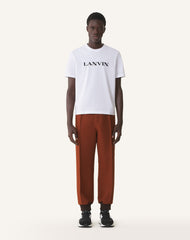White Lanvin Embroidered Cotton T-shirt | Lanvin Men