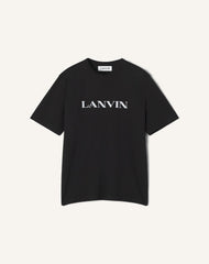 Black Lanvin Embroidered Cotton T-shirt | Lanvin Men