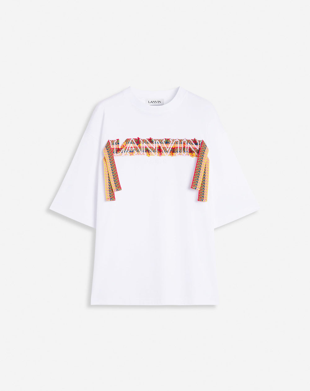 White Curb Lace Lanvin Oversized T-shirt | Lanvin Men