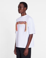 White Curb Lace Lanvin Oversized T-shirt | Lanvin Men