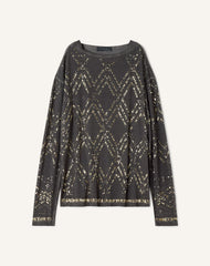 Haut À Sequins Et Perles Black | Lanvin Men