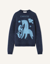 Pull En Mohair Jacquard Lunar Year Blue | Lanvin Women