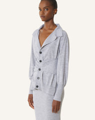 Cardigan Drapé En Laine Black | Lanvin Women
