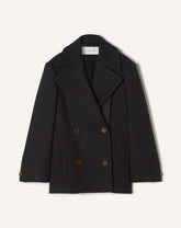 Black Short Peacoat In Wool | Lanvin Women