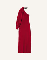 Robe Choker Asymétrique En Viscose Red | Lanvin Women