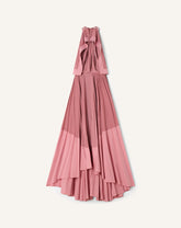 Robe Plissée En Charmeuse Et Coton Pink | Lanvin Women