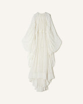 White Long Dress In Plumetis Silk | Lanvin Women