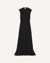 Black Lace Detail Dress In Viscose | Lanvin Women