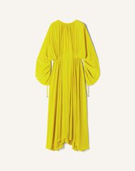 Robe Cintrée En Charmeuse Yellow | Lanvin Women